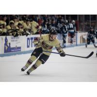 Forward Tyler Hotson with the Muskegon Lumberjacks