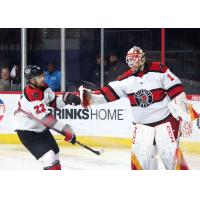 Rapid City Rush's Matt Marcinew and Daniil Chechelev