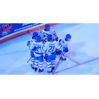 Wichita Thunder huddle after a goal