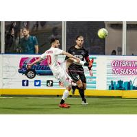 St. Louis Ambush midfielder William Eskay (right) against the Baltimore Blast