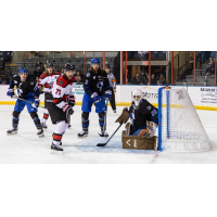 Wichita Thunder goaltender Evan Buitenhuis faces the Rapid City Rush