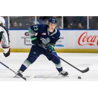 Defenceman Ethan Mittelsteadt with the Seattle Thunderbirds