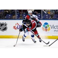 Kelowna Rockets' Trae Johnson in action