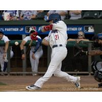 David Vinsky of the New York Boulders takes a swing