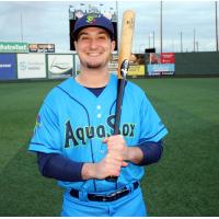 Everett AquaSox right fielder Trent Tingelstad in the team's new jersey