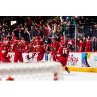 Allen Americans celebrate win