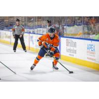 Worcester Railers' Collin Adams in action