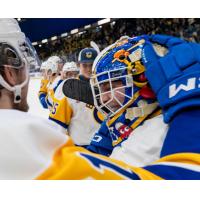 Saskatoon Blades celebrate win