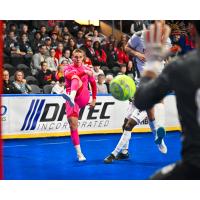 Former Florida Tropics forward Zach Reget takes a shot for the Kansas City Comets