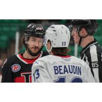 Belleville Senators' Cole Cassels and Laval Rocket's Nicolas Beaudin