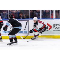 Kelowna Rockets' Trae Johnson in action