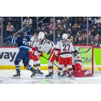 Grand Rapids Griffins surrender a goal to the Manitoba Moose