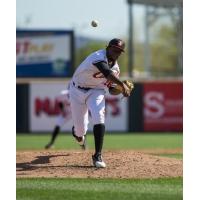 Pitcher Pedro Vasquez with the Altoona Curve