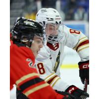 Vancouver Giants' Ty Thorpe and Prince George Cougars' Keaton Dowhaniuk