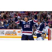 South Carolina Stingrays' Justin Florek celebrates win