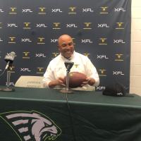 San Antonio Brahmas Head Coach Hines Ward all smiles after team's first win