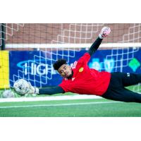 Goalkeeper Jonathan Gomes with Mercyhurst University