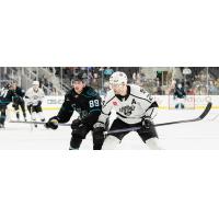 San Jose Barracuda's Ozzy Wiesblatt versus Ontario Reign's Cameron Gaunce