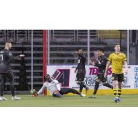 St. Louis Ambush react after a goal against the Milwaukee Wave