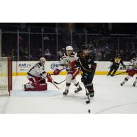 Cleveland Monsters' Joona Luoto in action