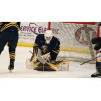 Goaltender Tyler Roy with Neumann University