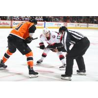 Lehigh Valley Phantoms' Artem Anisimov versus Belleville Senators' Ridly Greig