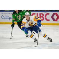 Saskatoon Blades' Justin Lies in action