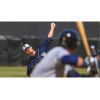 Aaron Ashby pitching for the Wisconsin Timber Rattlers