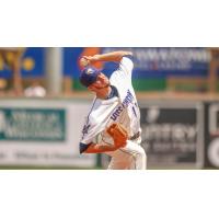 Aaron Ashby pitching for the Wisconsin Timber Rattlers