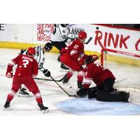 Allen Americans defend against the Utah Grizzlies