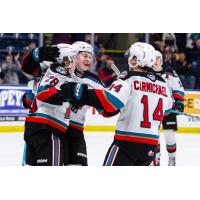 Kelowna Rockets celebrate a goal