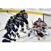 Worcester Railers battle the Adirondack Thunder