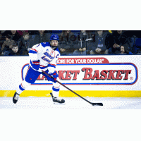 Defenseman Jon McDonald with UMASS-Lowell