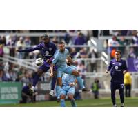 Louisville City FC forward Enoch Mushagalusa (left) vs. El Paso Locomotive FC