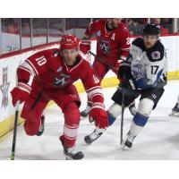 Allen Americans' Jakov Novak versus Idaho Steelheads' Ty Pelton-Byce