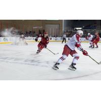 Allen Americans left wing Jack Combs (right) vs. the Rapid City Rush