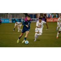 South Georgia Tormenta FC's Jackson Khoury versus Northern Colorado's Opara Owerri