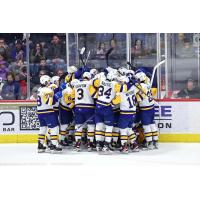 Saskatoon Blades celebrate win