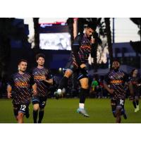 Las Vegas Lights FC's Azriel Gonzalez celebrates win