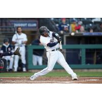 Tacoma Rainiers' Brian Keefe in action