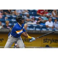 Biloxi Shuckers' Jackson Chourio at bat