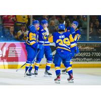 Saskatoon Blades celebrate win