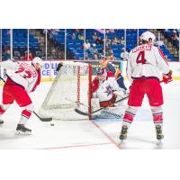 Allen Americans' Colton Saucerman and Kris Myllari on the ice