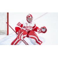 Goaltender Drew Commesso with Boston University