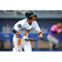 Biloxi Shuckers' Noah Campbell in action