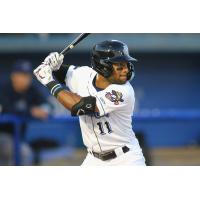 Biloxi Shuckers' Jackson Chourio at bat