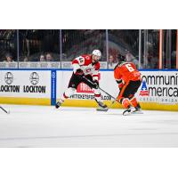 Cincinnati Cyclones' Justin Vaive versus Kansas City Mavericks' Jordan Sambrook