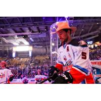 San Diego Gulls wear cowboy hats in warmups to honor Roy Sommer