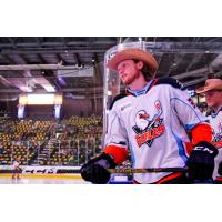 San Diego Gulls wear cowboy hats in warmups to honor Roy Sommer