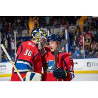 Springfield Thunderbirds' Joel Hofer and Scott Perunovich on game night